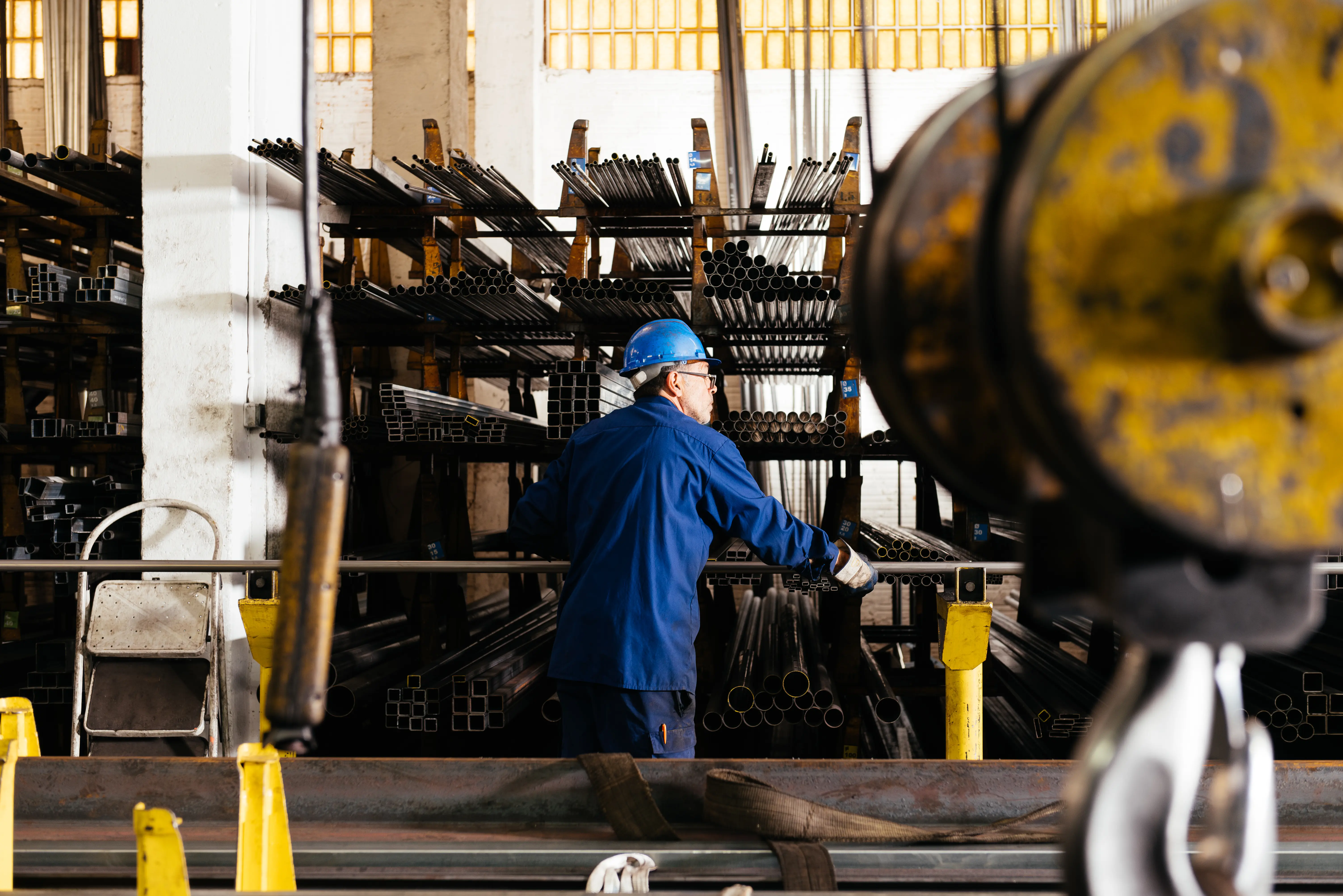 Engineer working on a project.